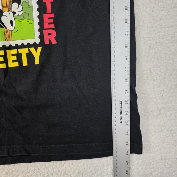 Vintage Looney Tunes Shirt Mens L/XL Bugs Bunny Stamp Cartoon Made USA 90s - Picture 9 of 9